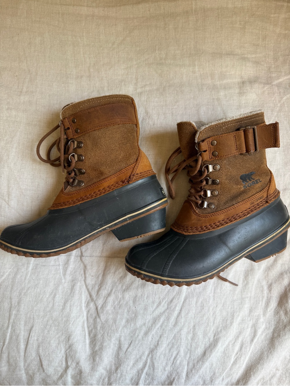 Sorel Brown & Black Waterproof Lace-Up Boots